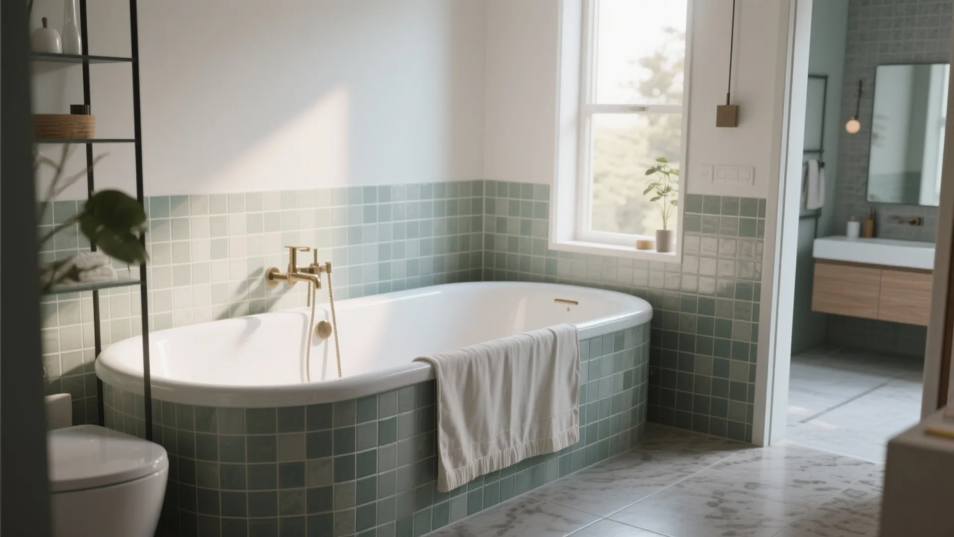 7. Wrap‑Around Tile Apron