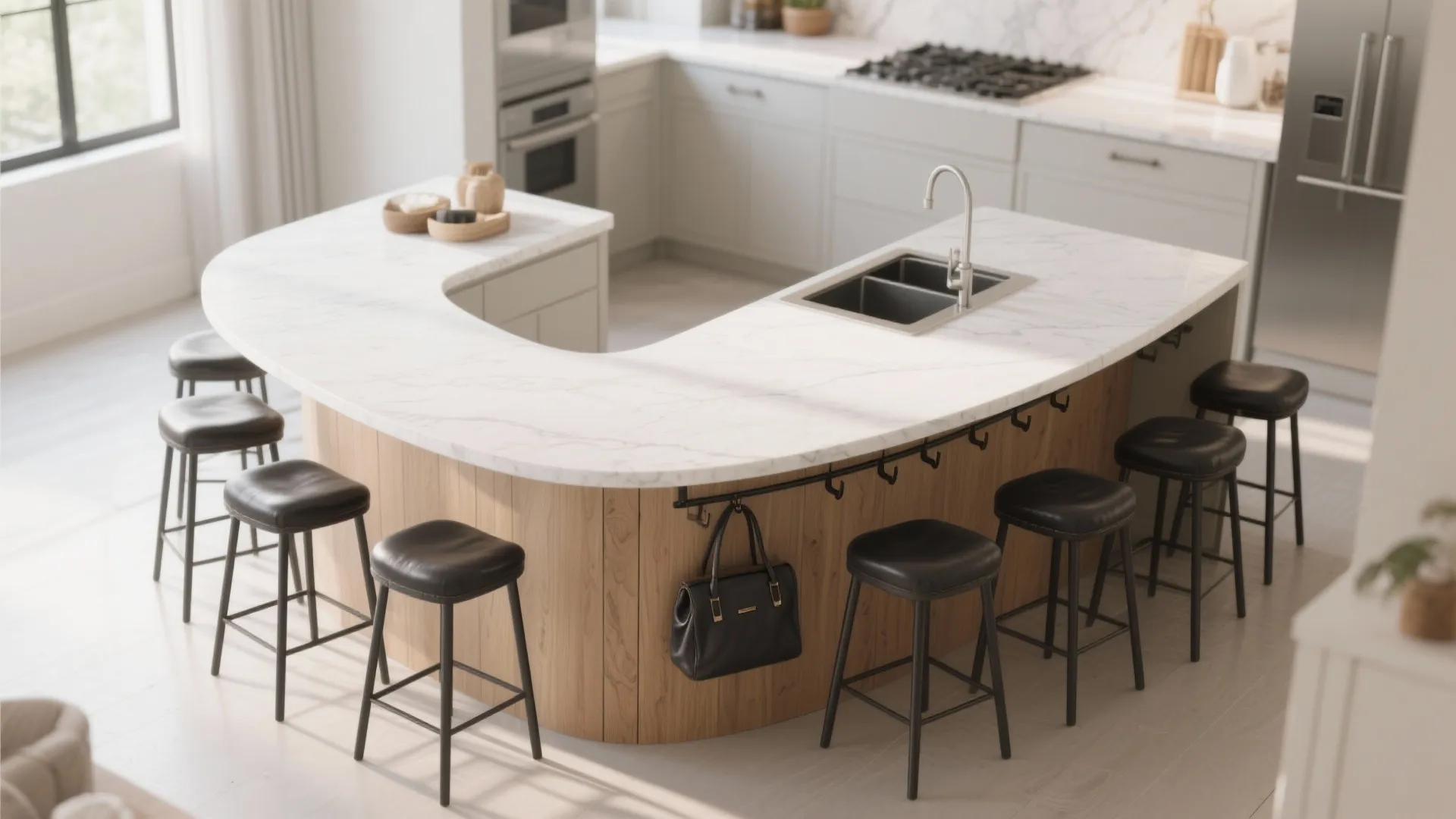 Idea 4: Conversation-friendly seating that wraps