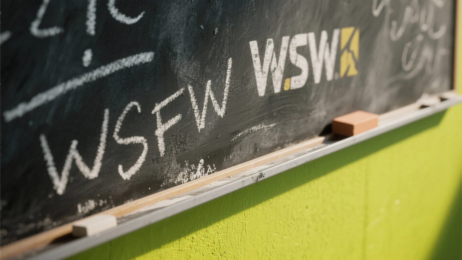 5. Writable wall or chalkboard with a pop of color