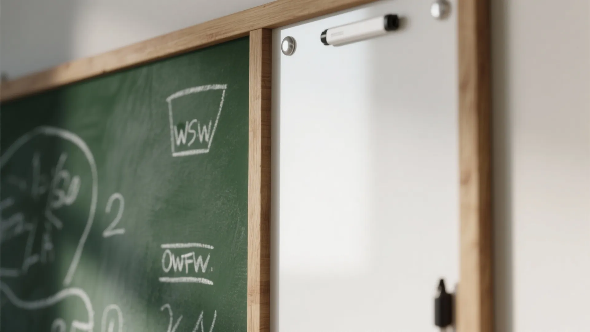 4) Chalkboard + Dry-Erase Combo Without the Mess