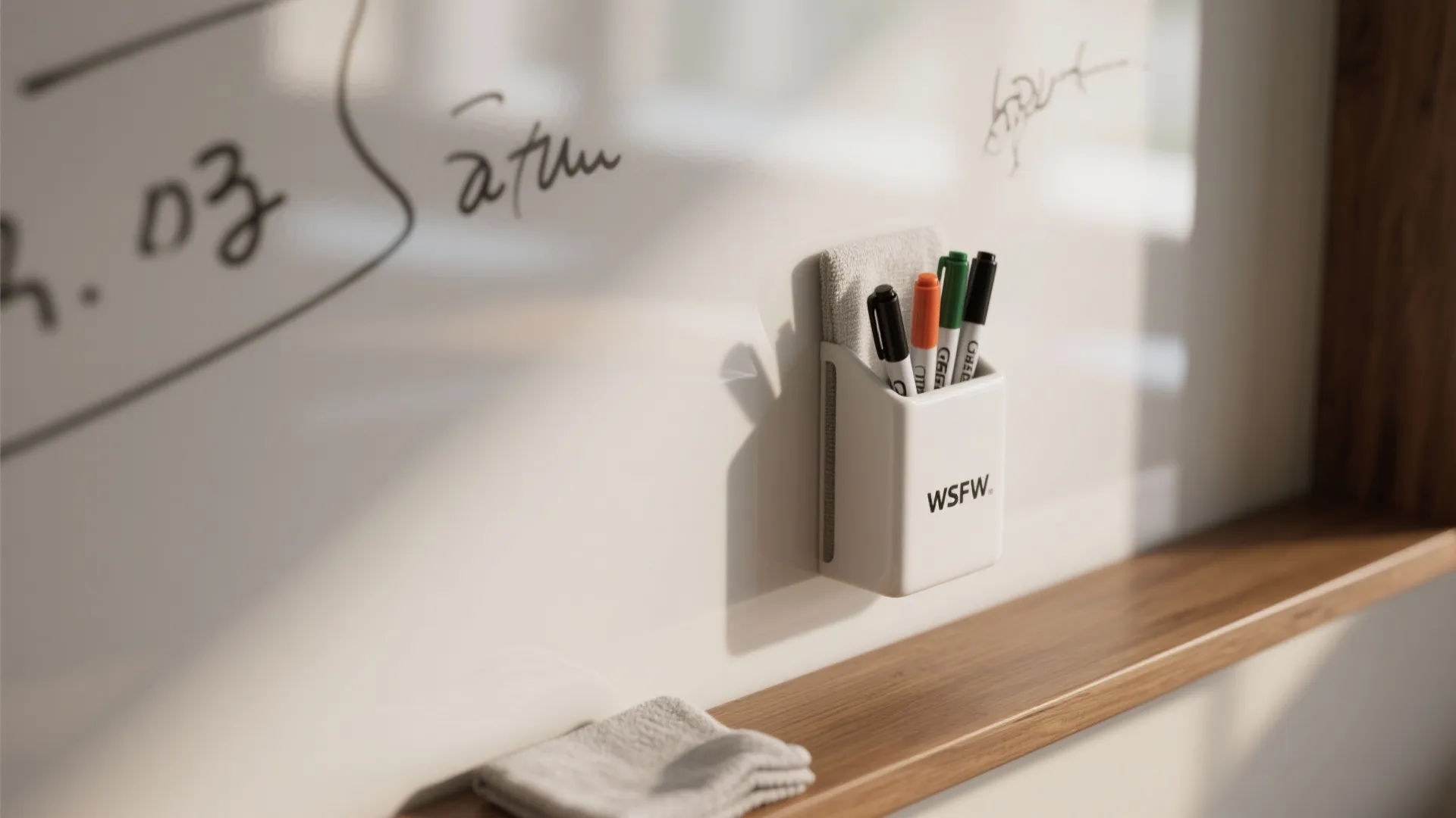 Warm minimalism with writable walls