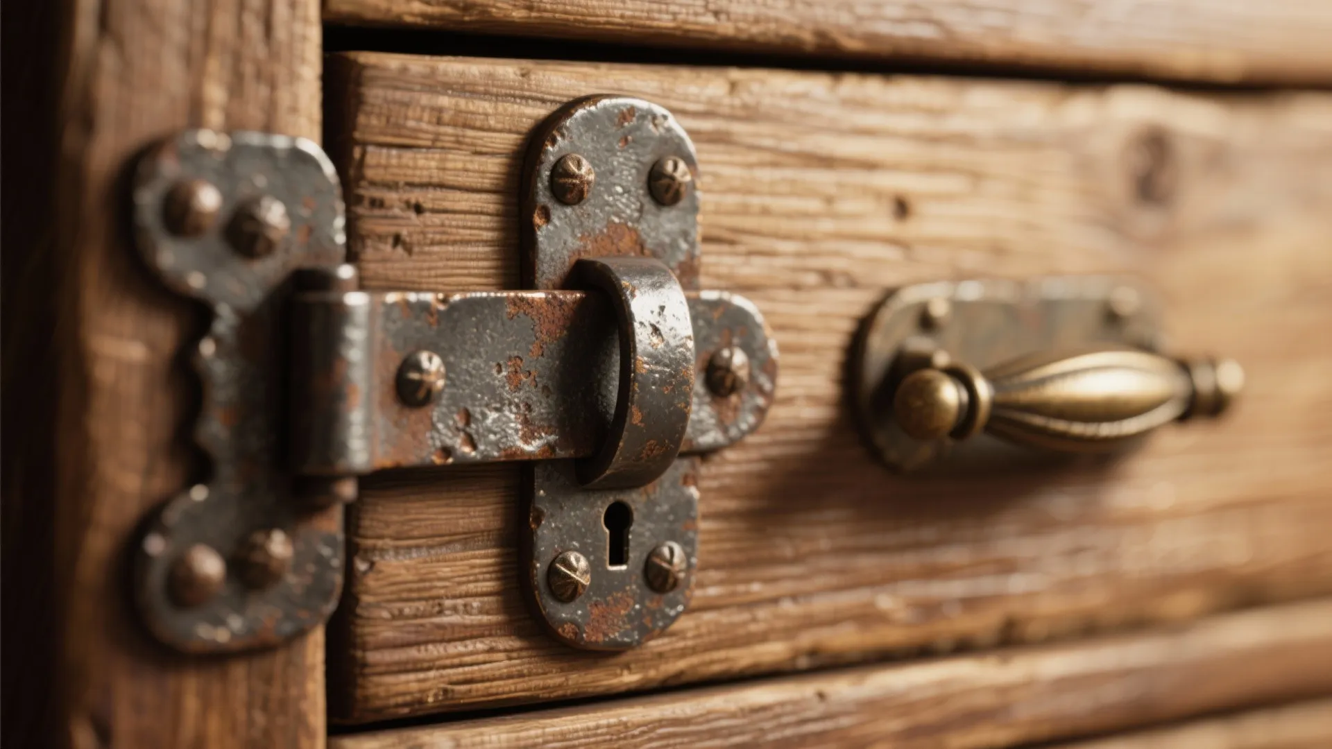 3. Wrought iron, latches and hardware for authenticity