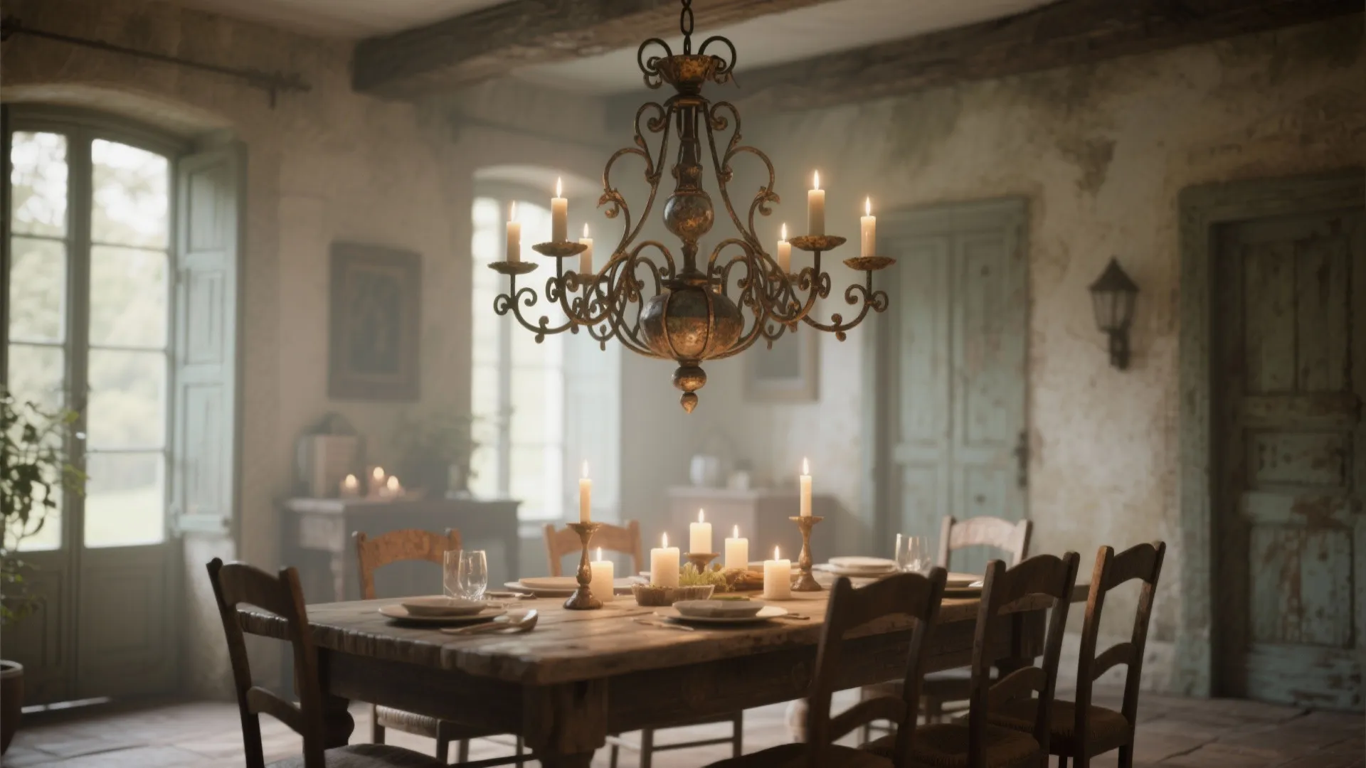 7. Wrought Iron Lighting