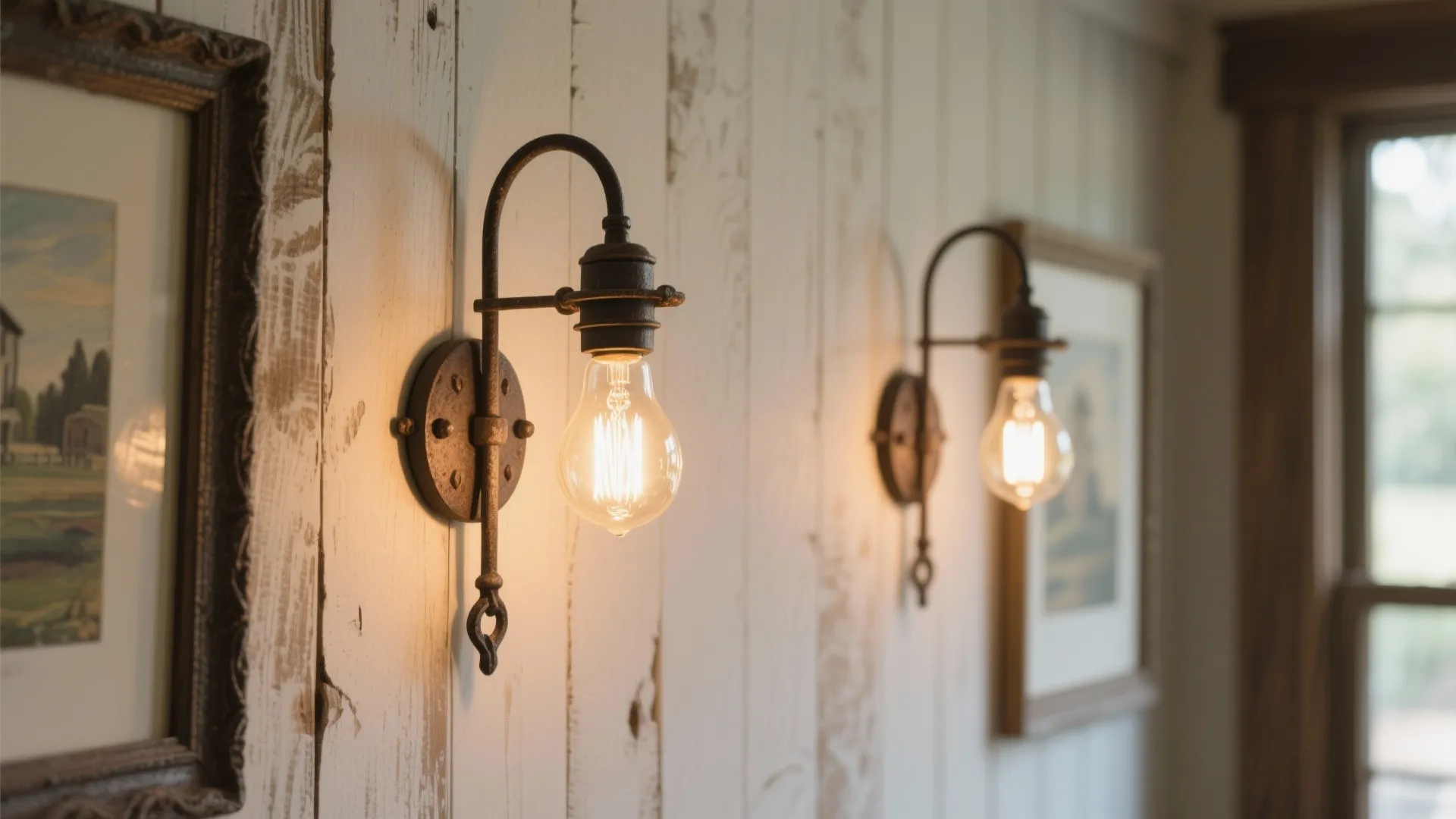 6. Wrought Iron Wall Sconces