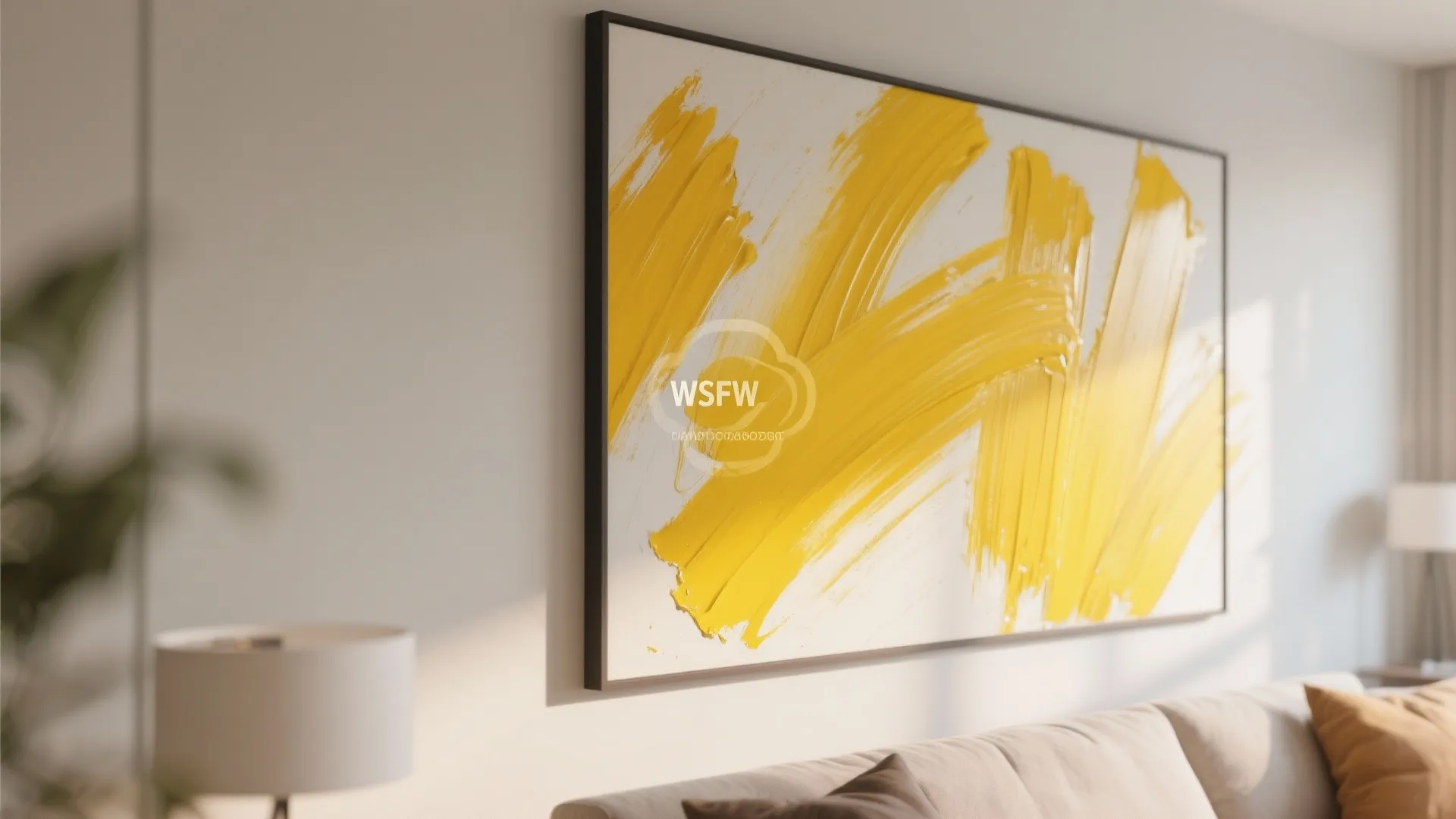 Art Pieces with Yellow Accents
