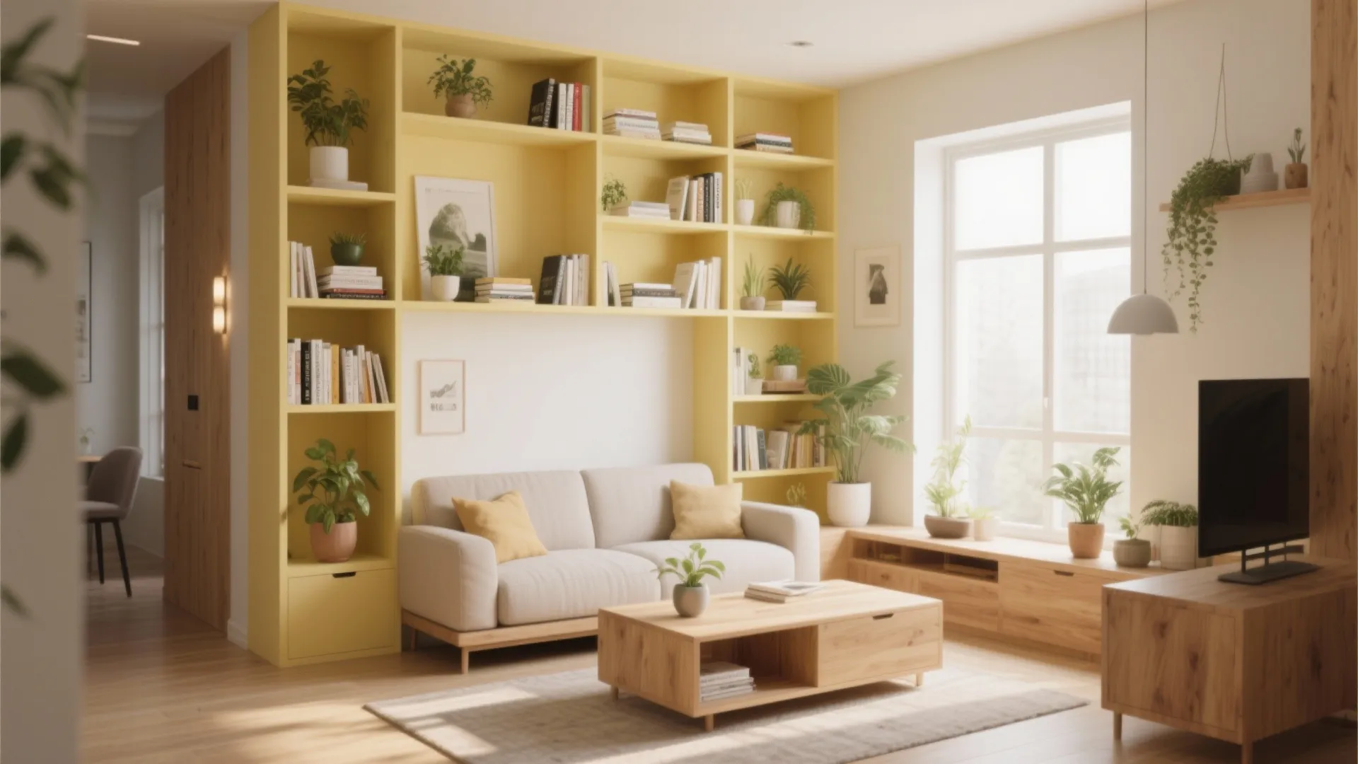 8. Pale Yellow Built-ins