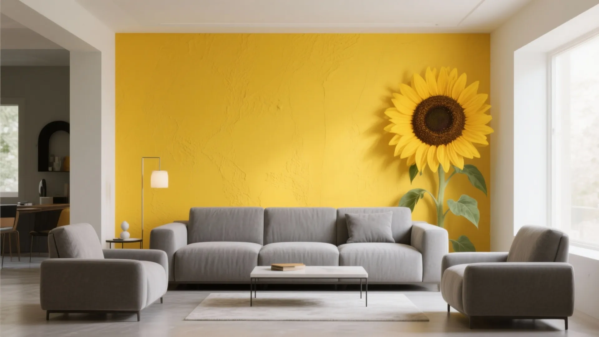 2. Yellow Feature Wall
