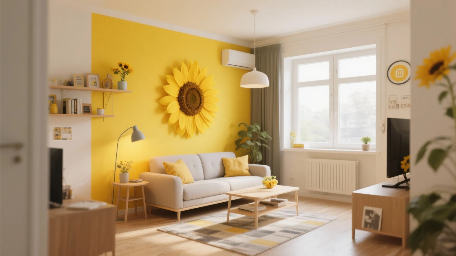 5. Yellow Feature Wall