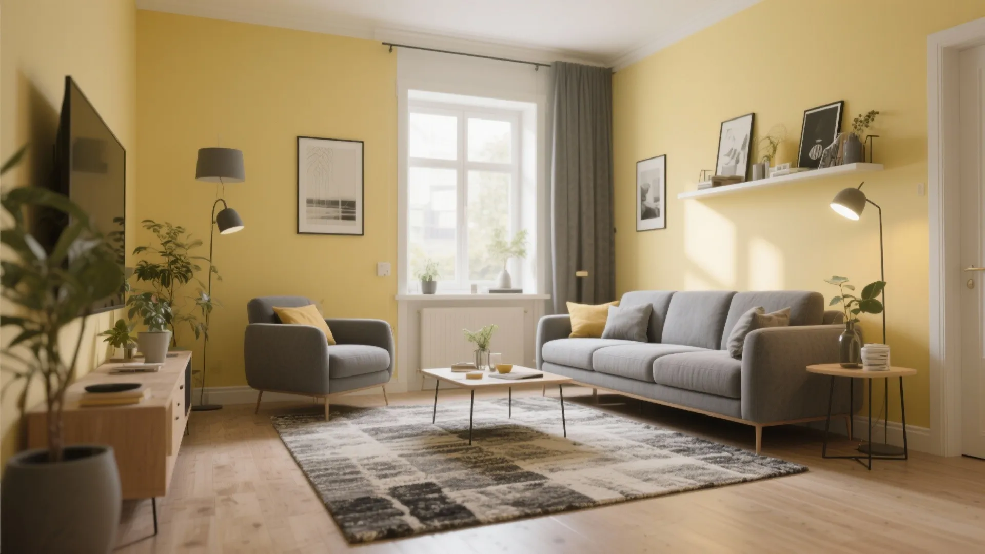 Yellow and Grey Harmony