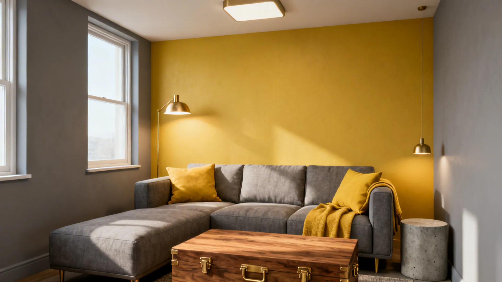 5 Yellow & Grey Living Room Ideas: Brighten small spaces: 5 practical yellow and grey living room design inspirations