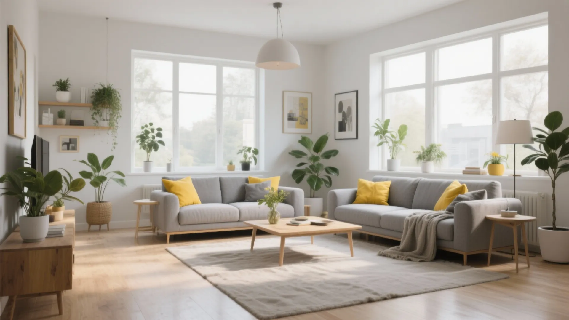 10 Yellow and Grey Living Room Ideas