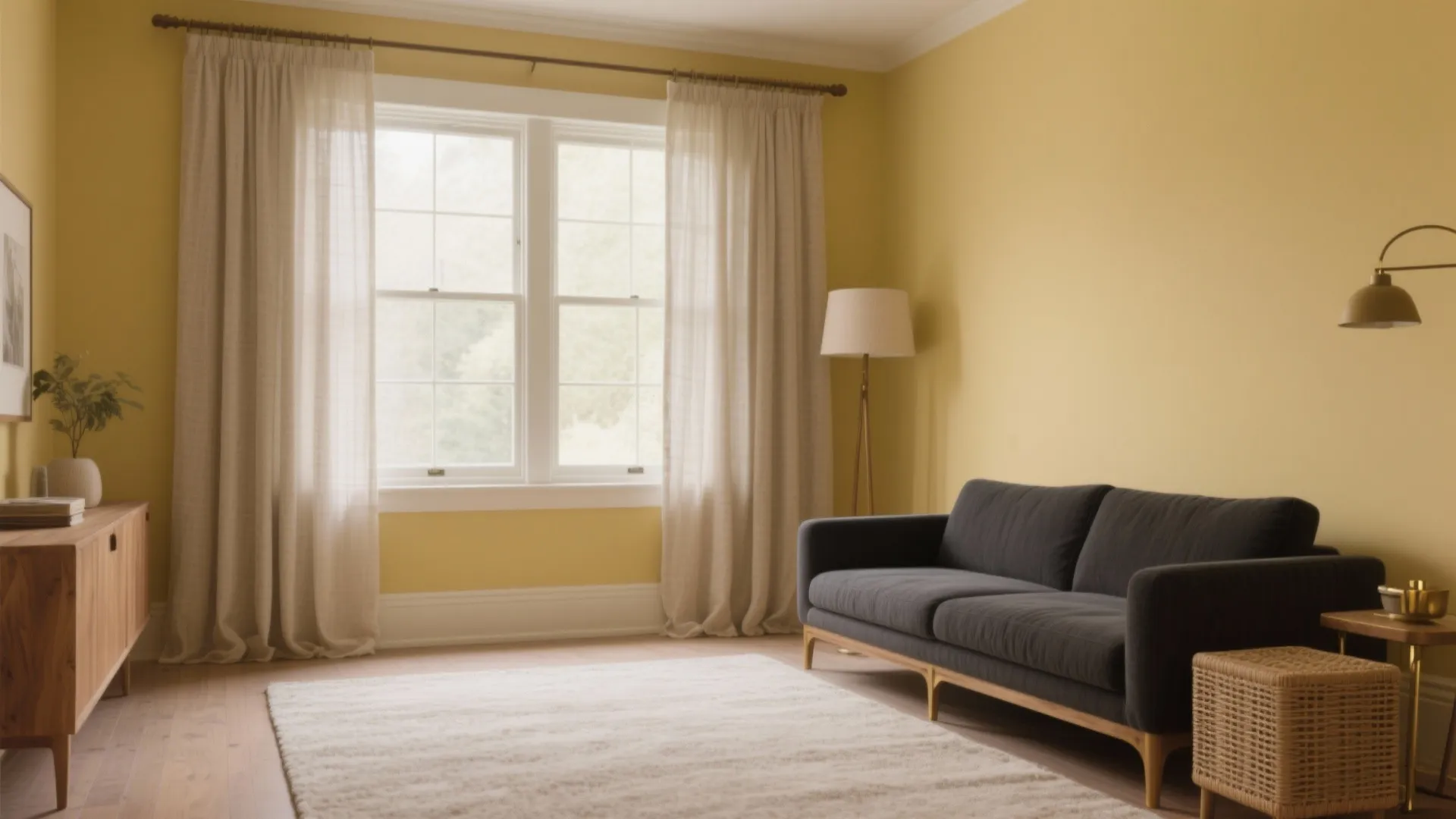 Curtains for Yellow Walls in Living Room: Perfect Pairings: 1 Minute to Find the Best Curtain Colors for Yellow Walls