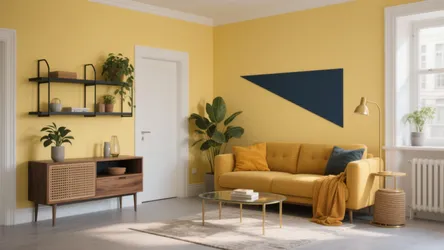 5 color combinations for a yellow living room