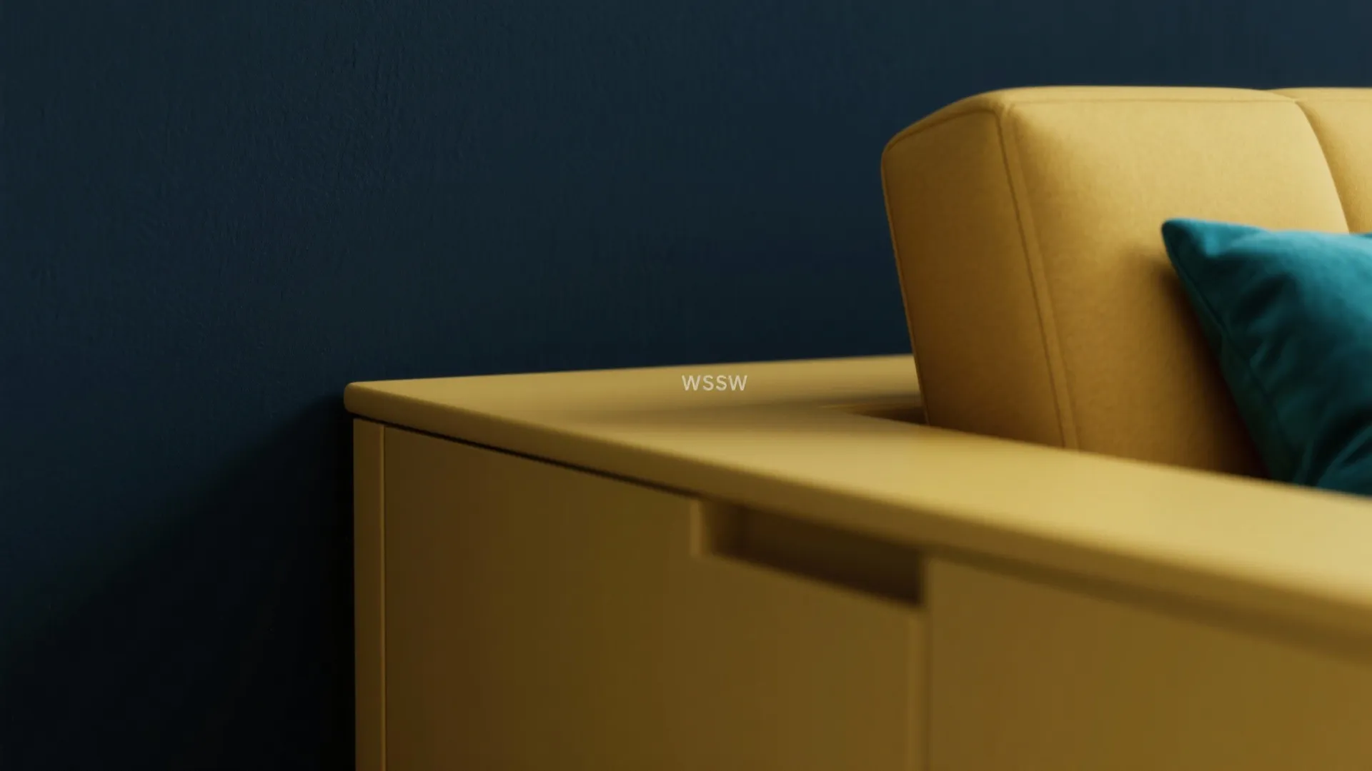 4. Pair Yellow with Deep Blues or Charcoal for Contrast