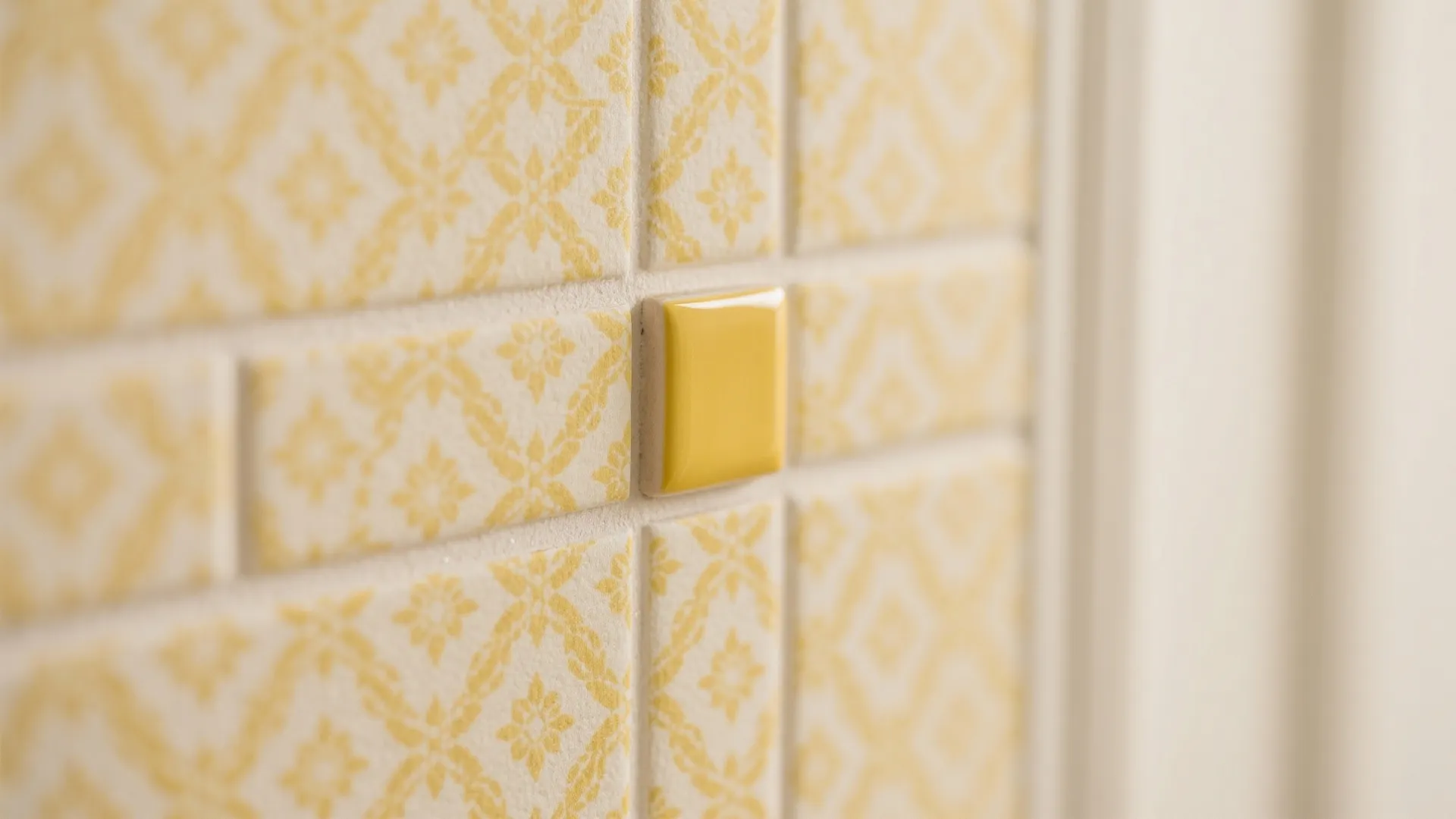 Patterned Yellow Wallpaper or Tiles