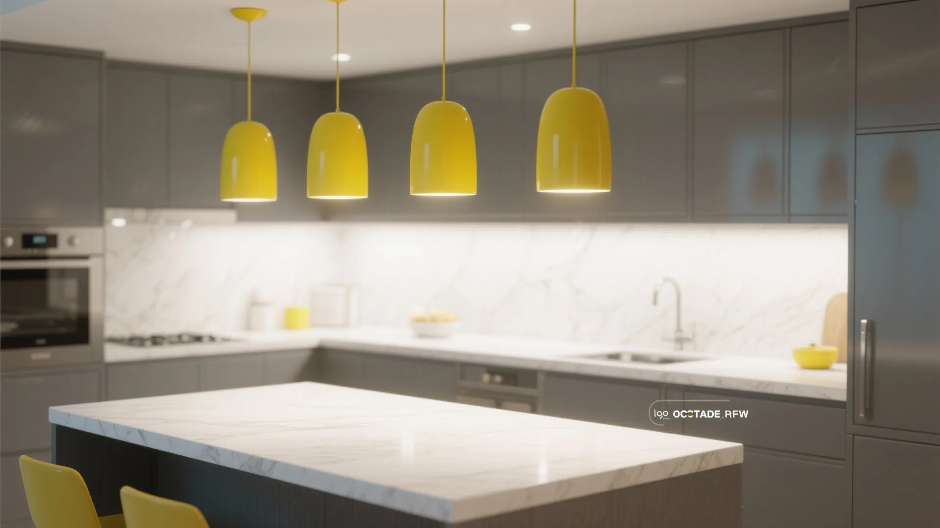 6. Statement Yellow Pendant Lights