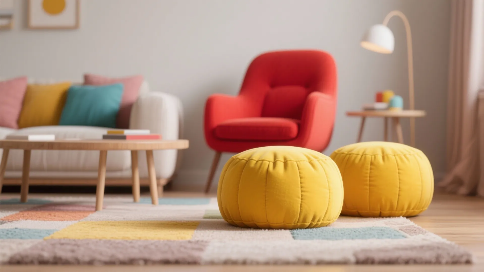 6. Accent Chairs and Poufs