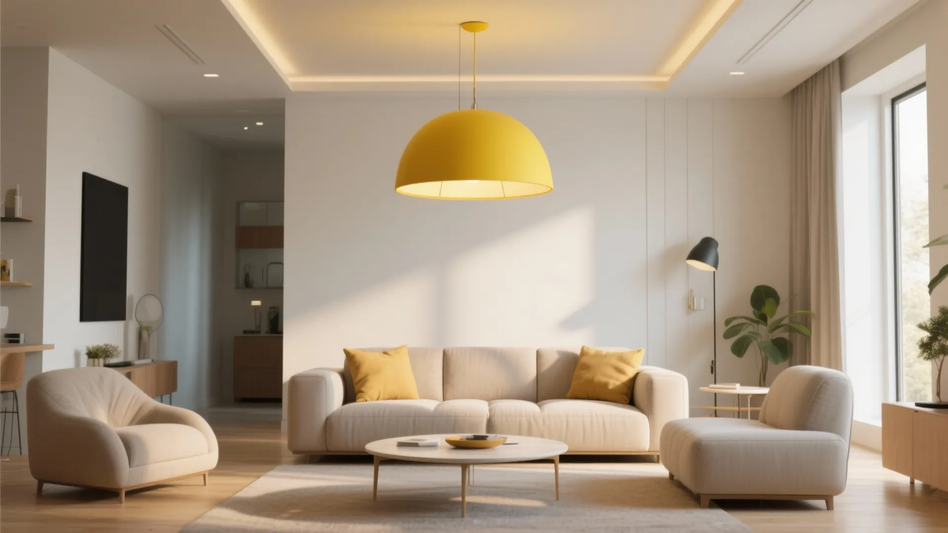 8. Yellow Statement Lighting