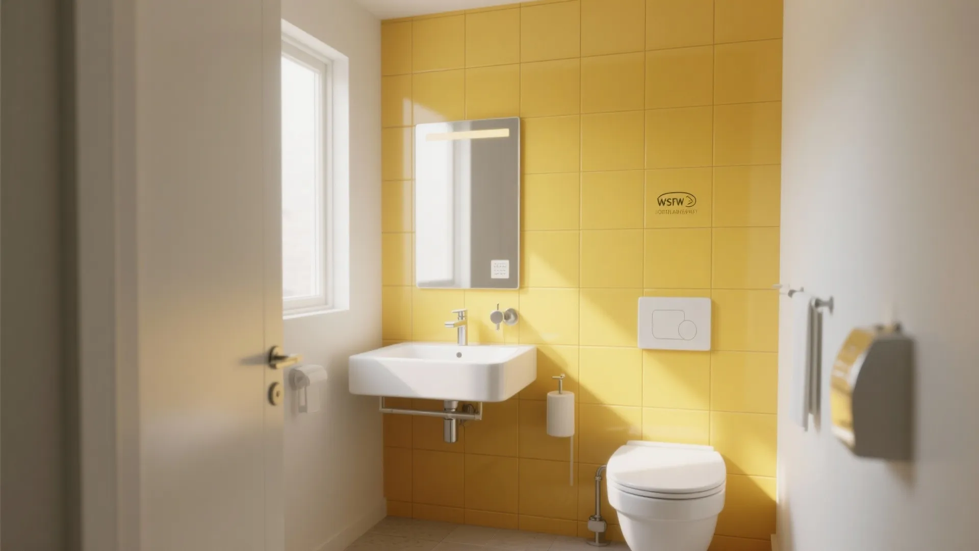 Sunny Yellow Statement Wall