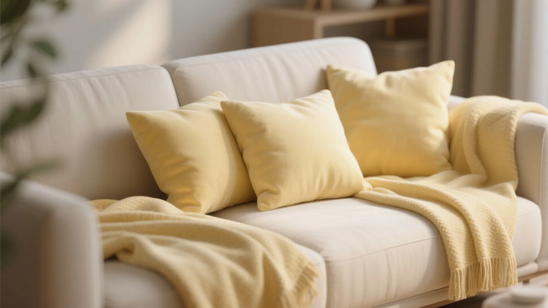 Idea 3: Soft Yellow Textiles