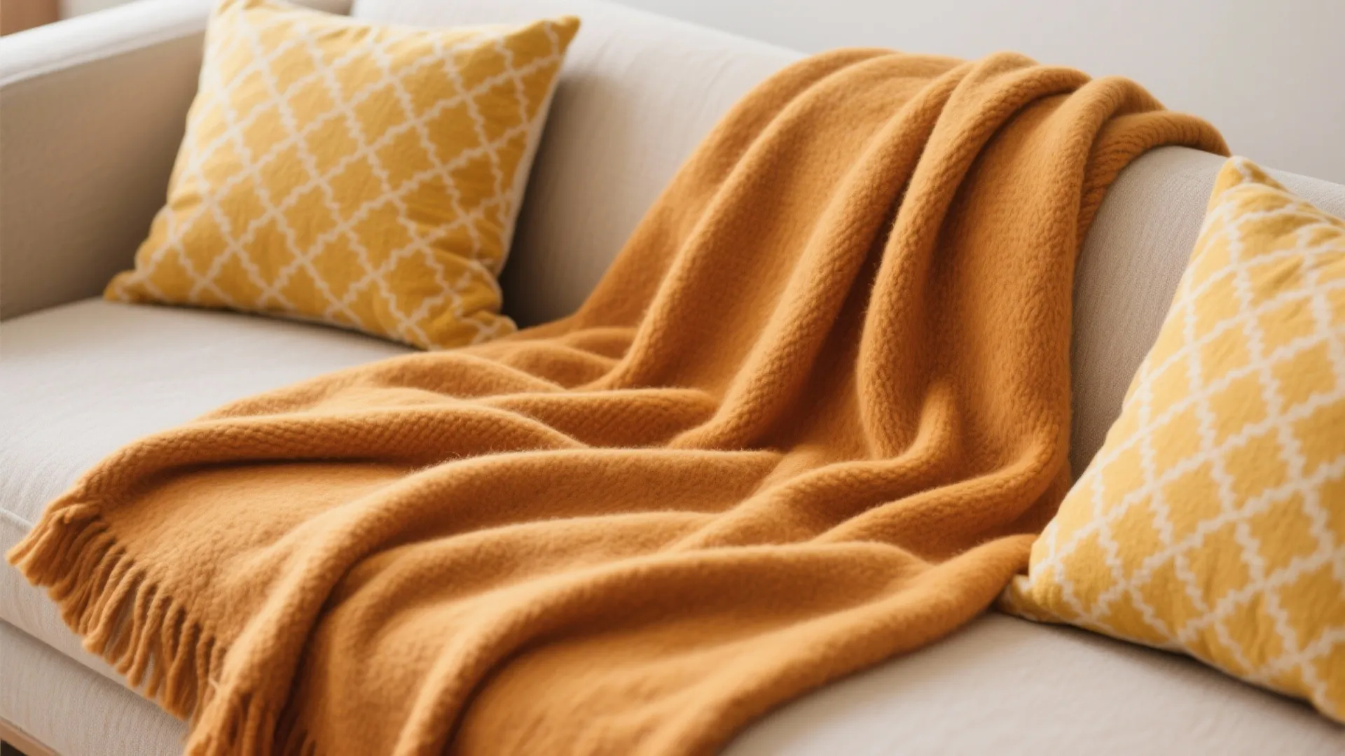 Yellow Throw Blankets & Pillows