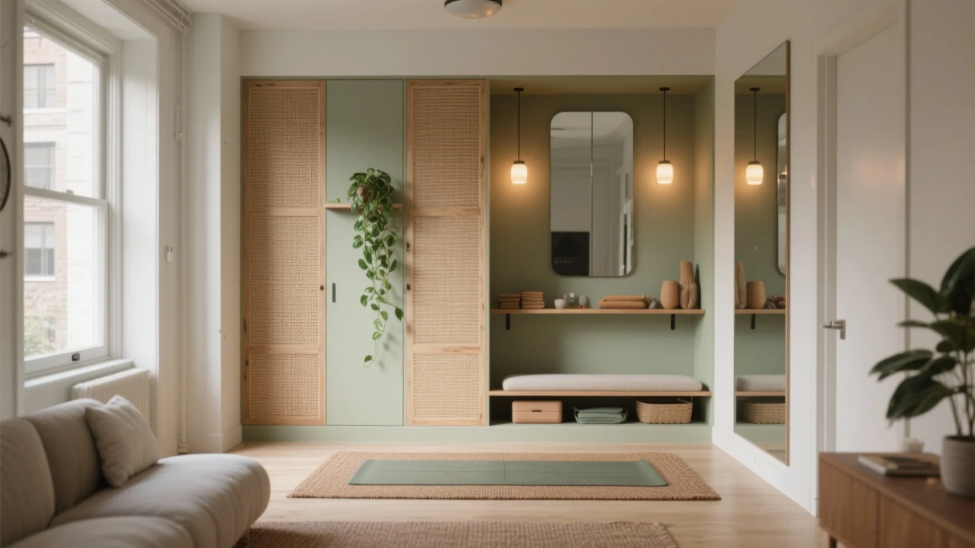 5 Small Yoga Room Ideas That Feel Big: I’m a senior interior designer sharing 5 proven small yoga room ideas—real plans, budgets, and pro tips for calm, clutter-free practice at home.