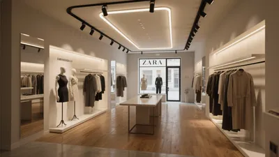 Modern Retail Store Interior Design with Warm Lighting