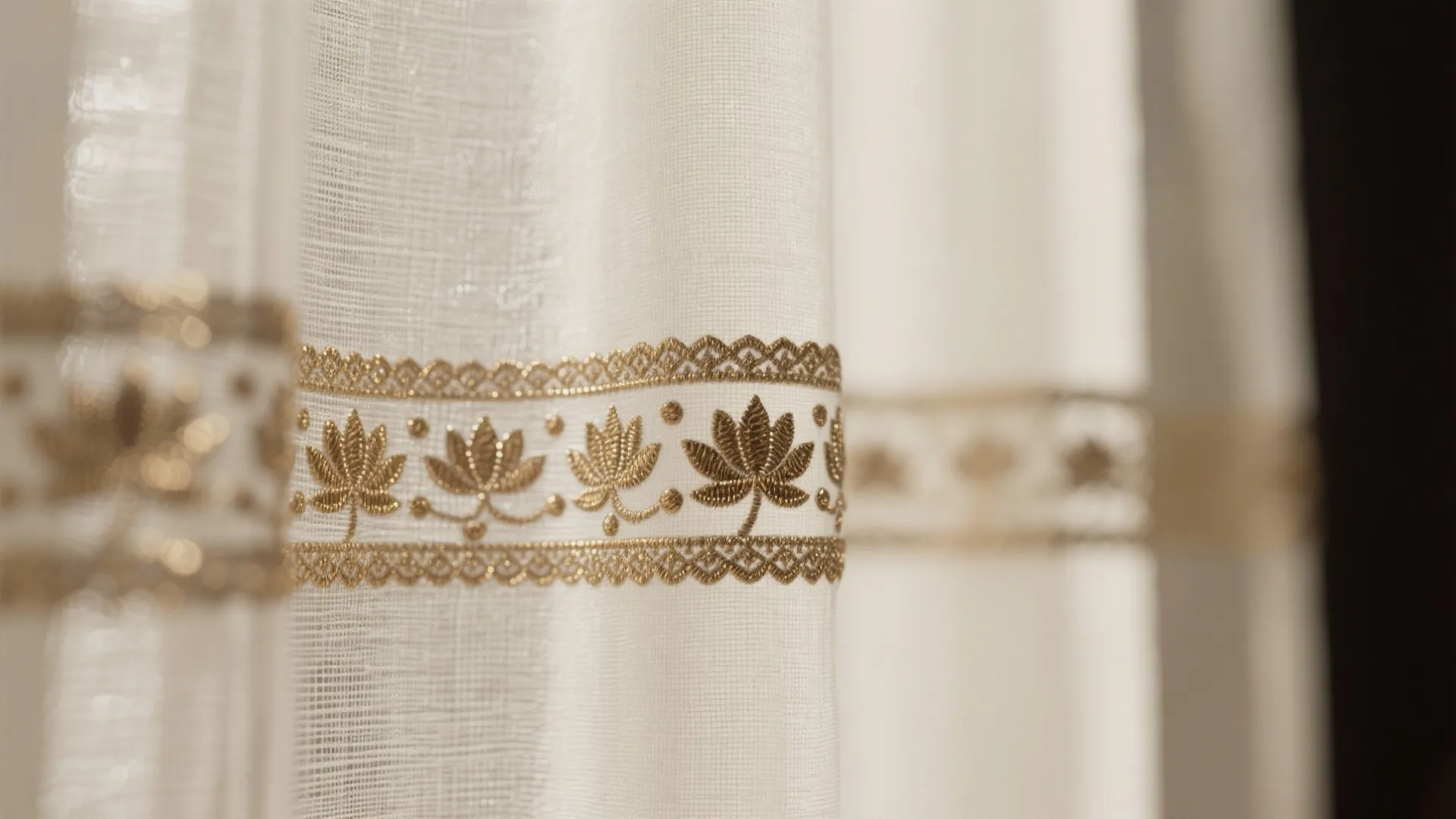 Idea 1: Sheer Linen With Sacred Borders