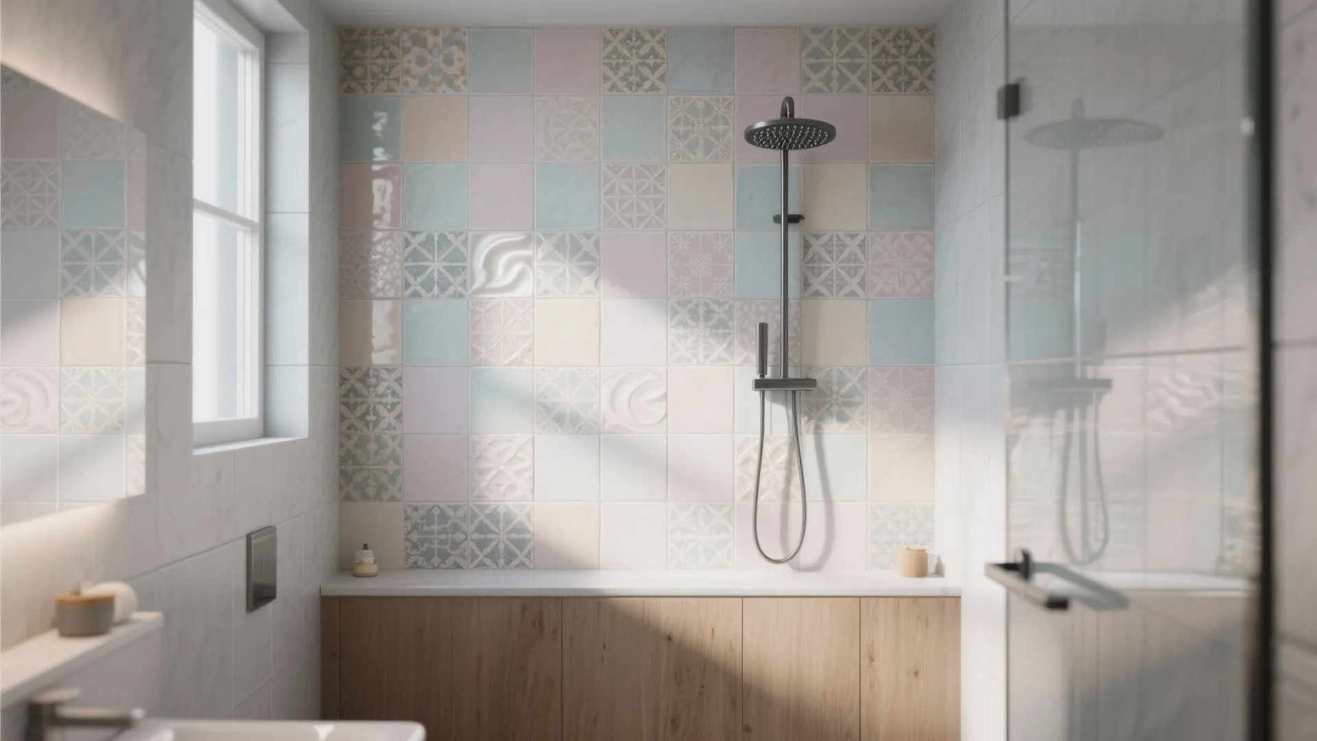 5) Spa-light and color: zellige, pastels, and strategic reflectance