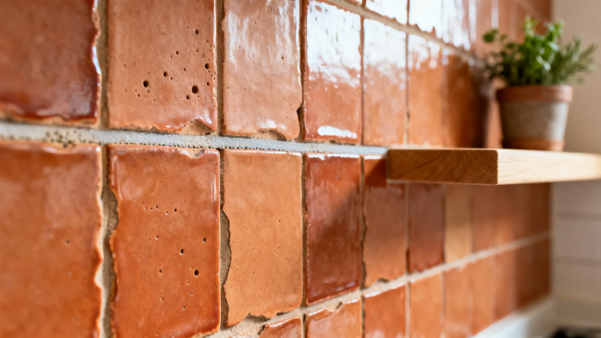 Terracotta Zellige Backsplash for Texture and Glow
