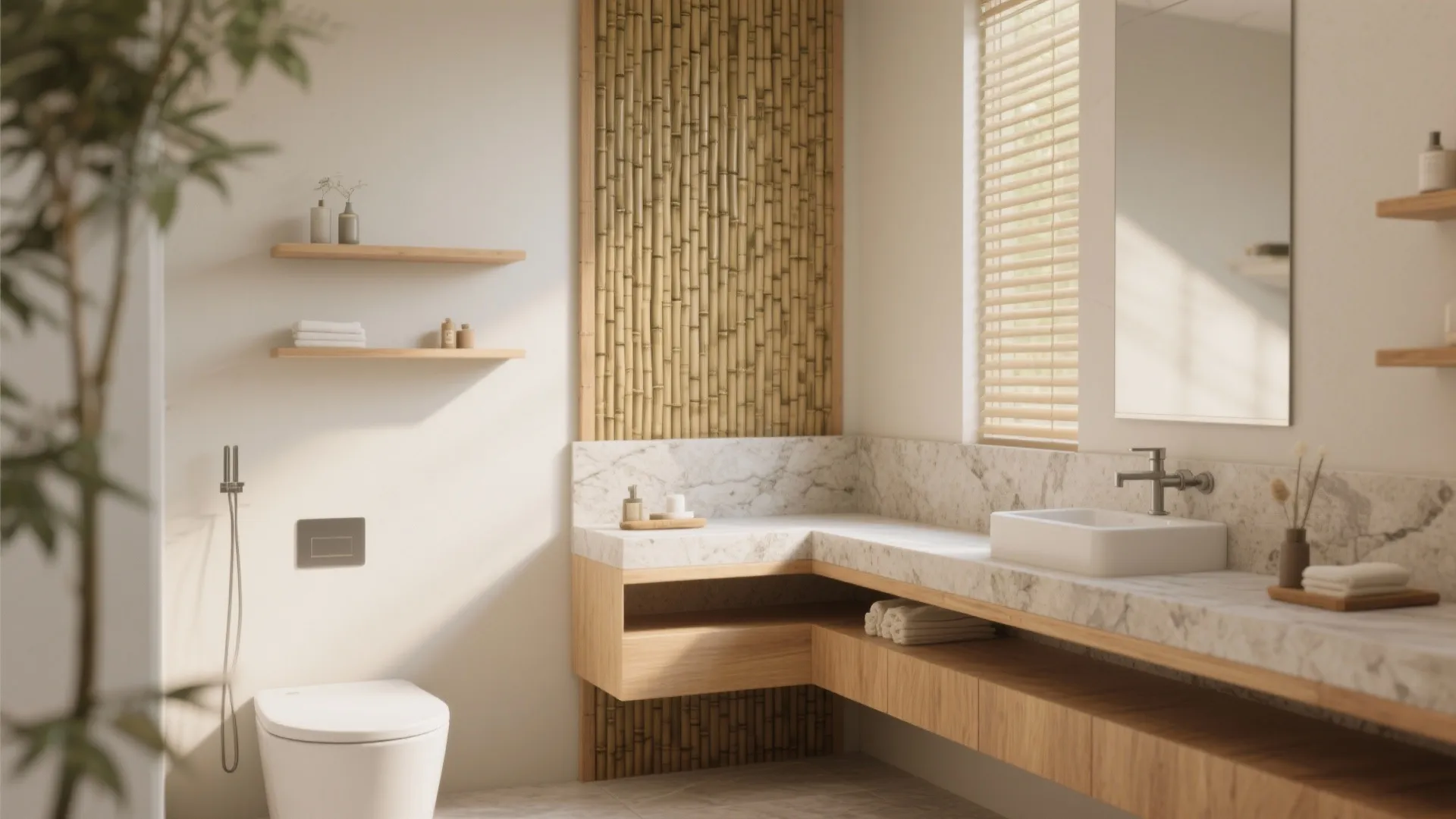 1. Zen minimalism with natural materials