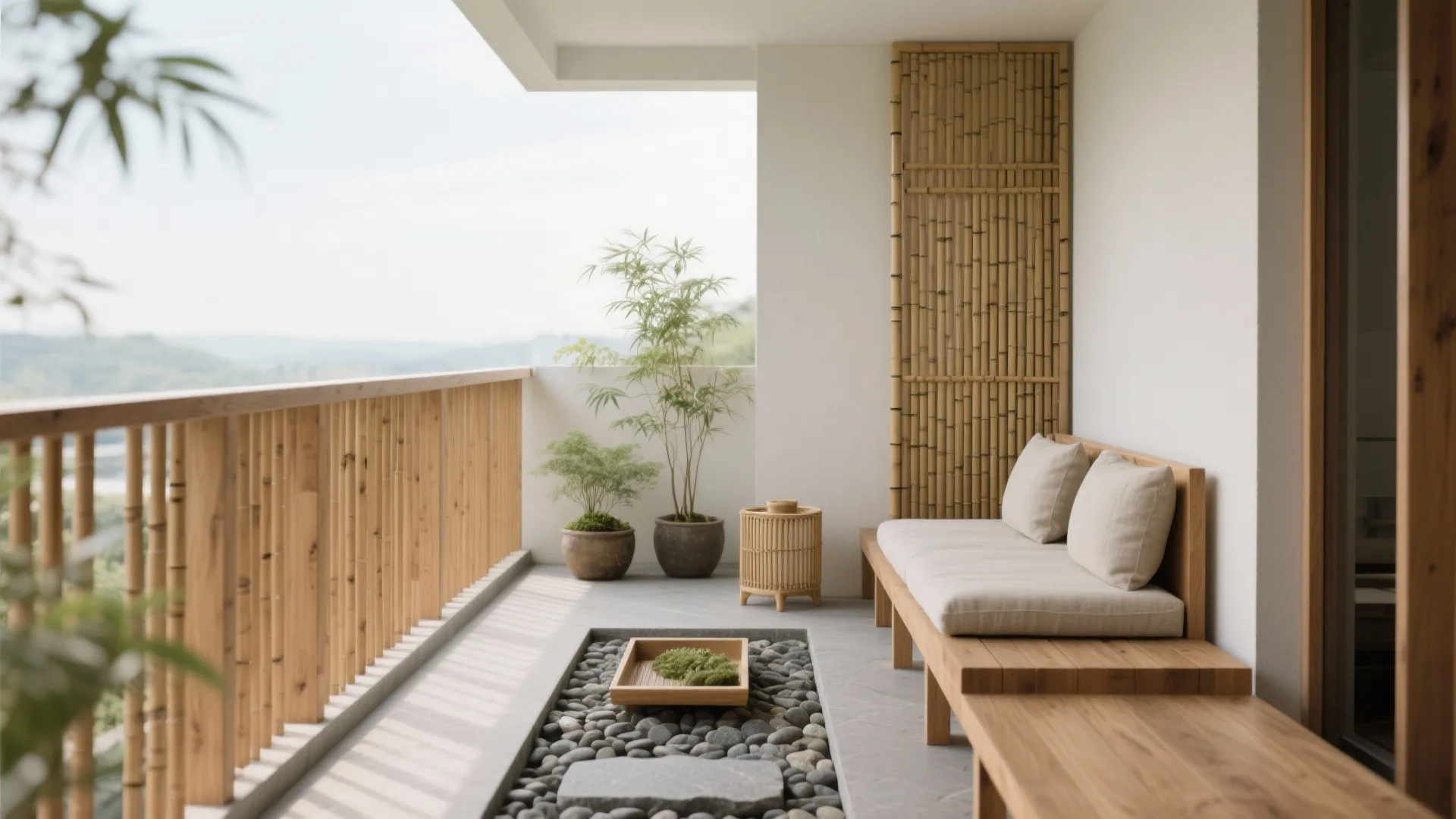 1) Zen Minimalism with Natural Textures