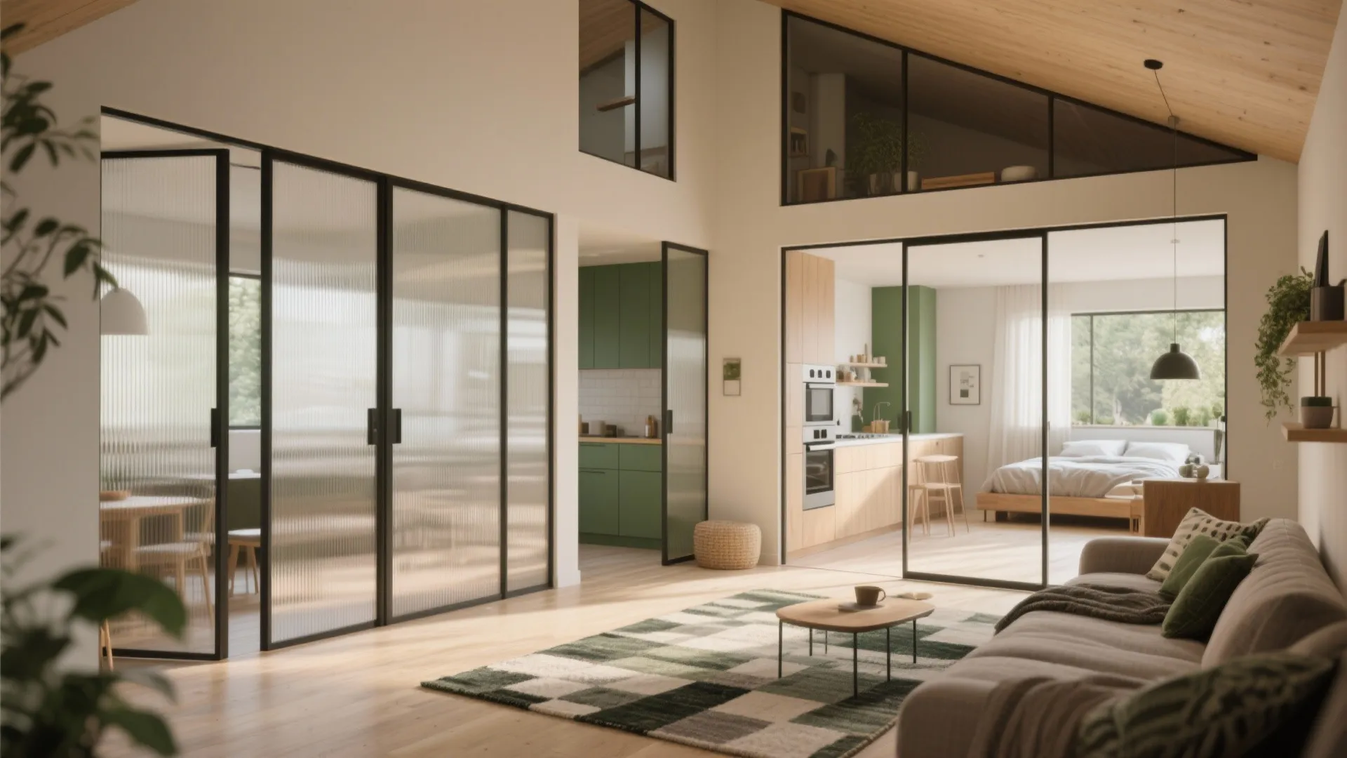 5. Zonable open-plan with sliding partitions