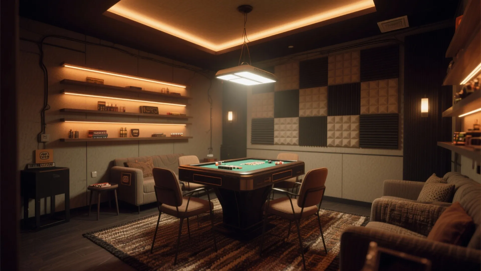 3. Zonal lighting and acoustic layers