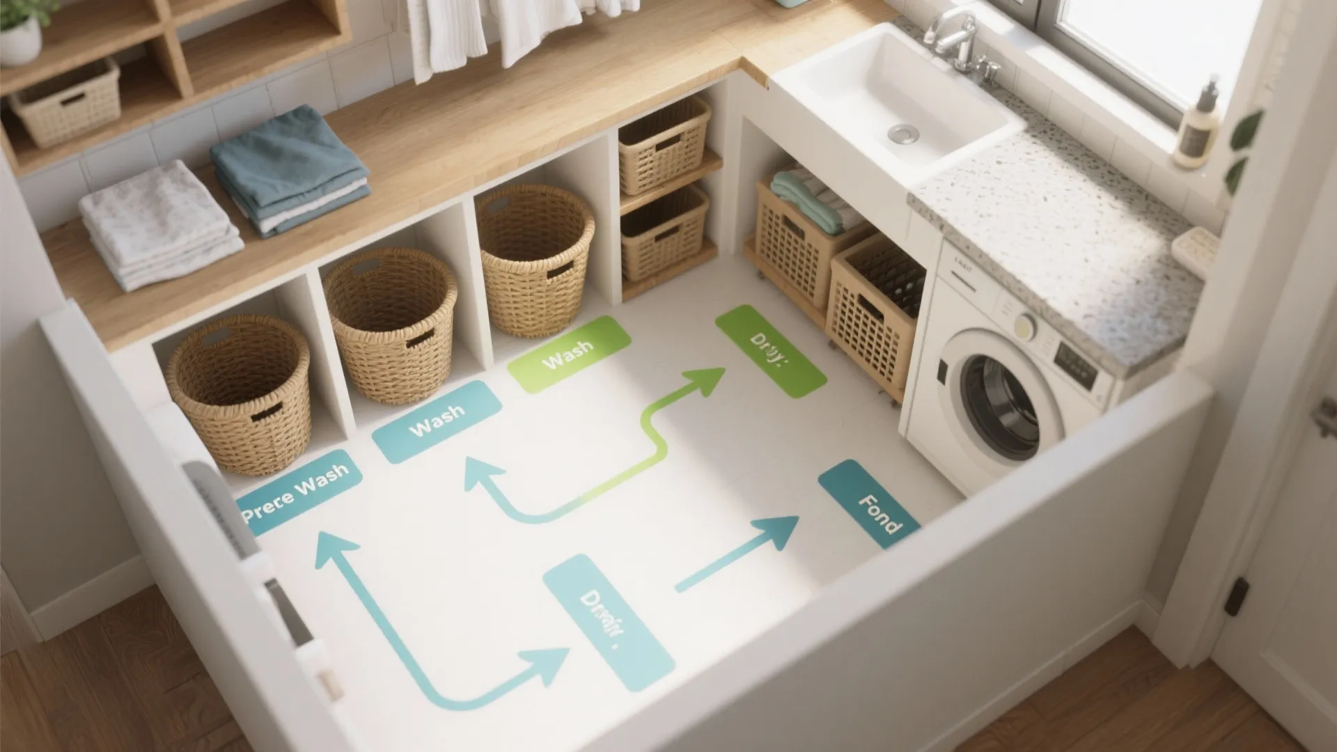 5. Zone-Based Baskets Inspired by Kitchen Workflow