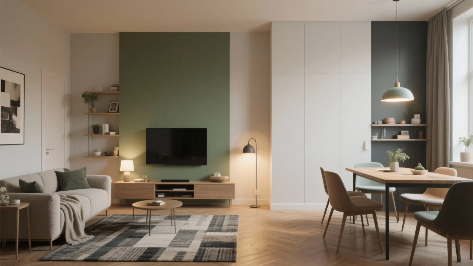 1. Open-plan living with defined zones