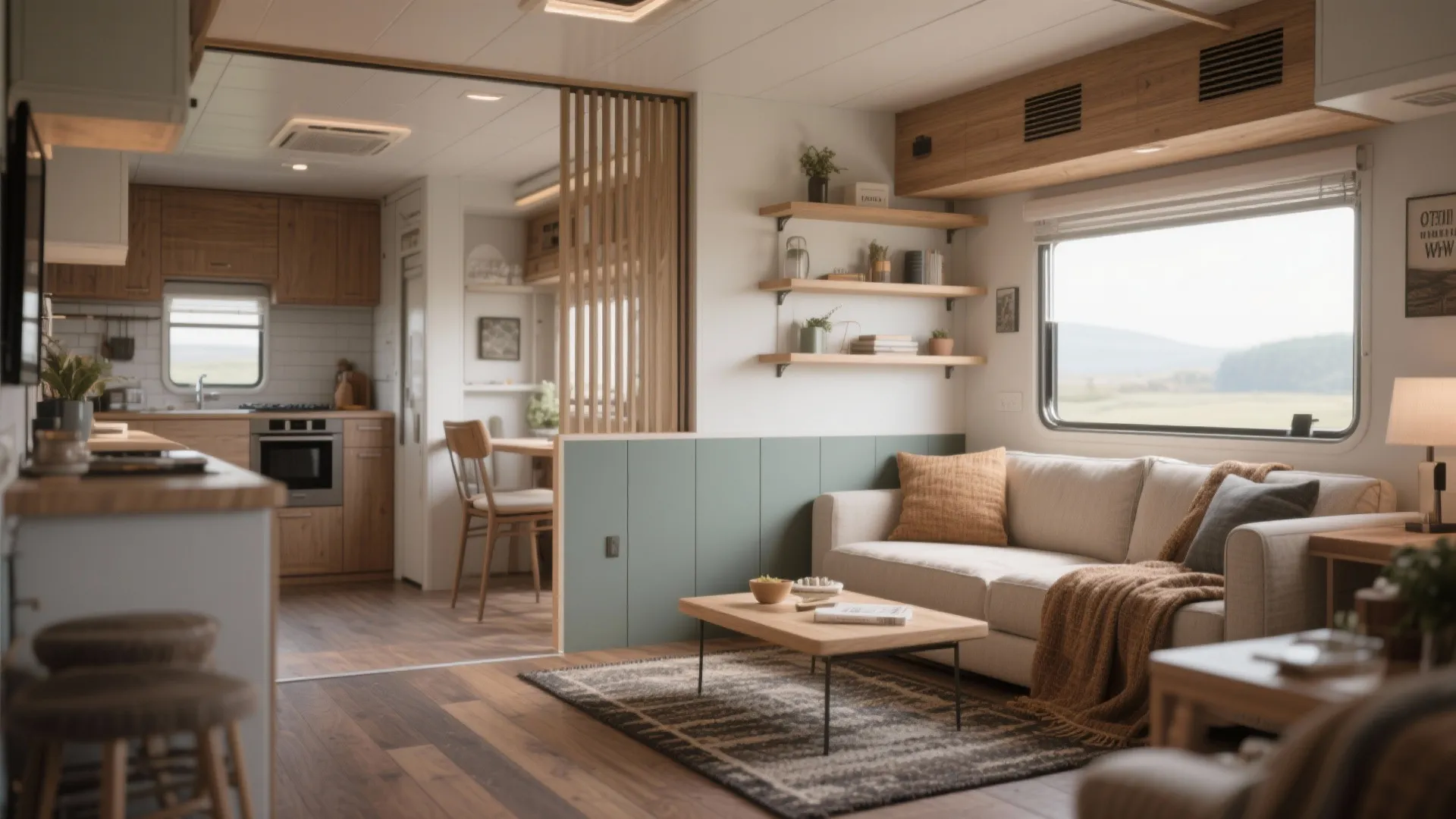 1. Open-plan living with zone definition