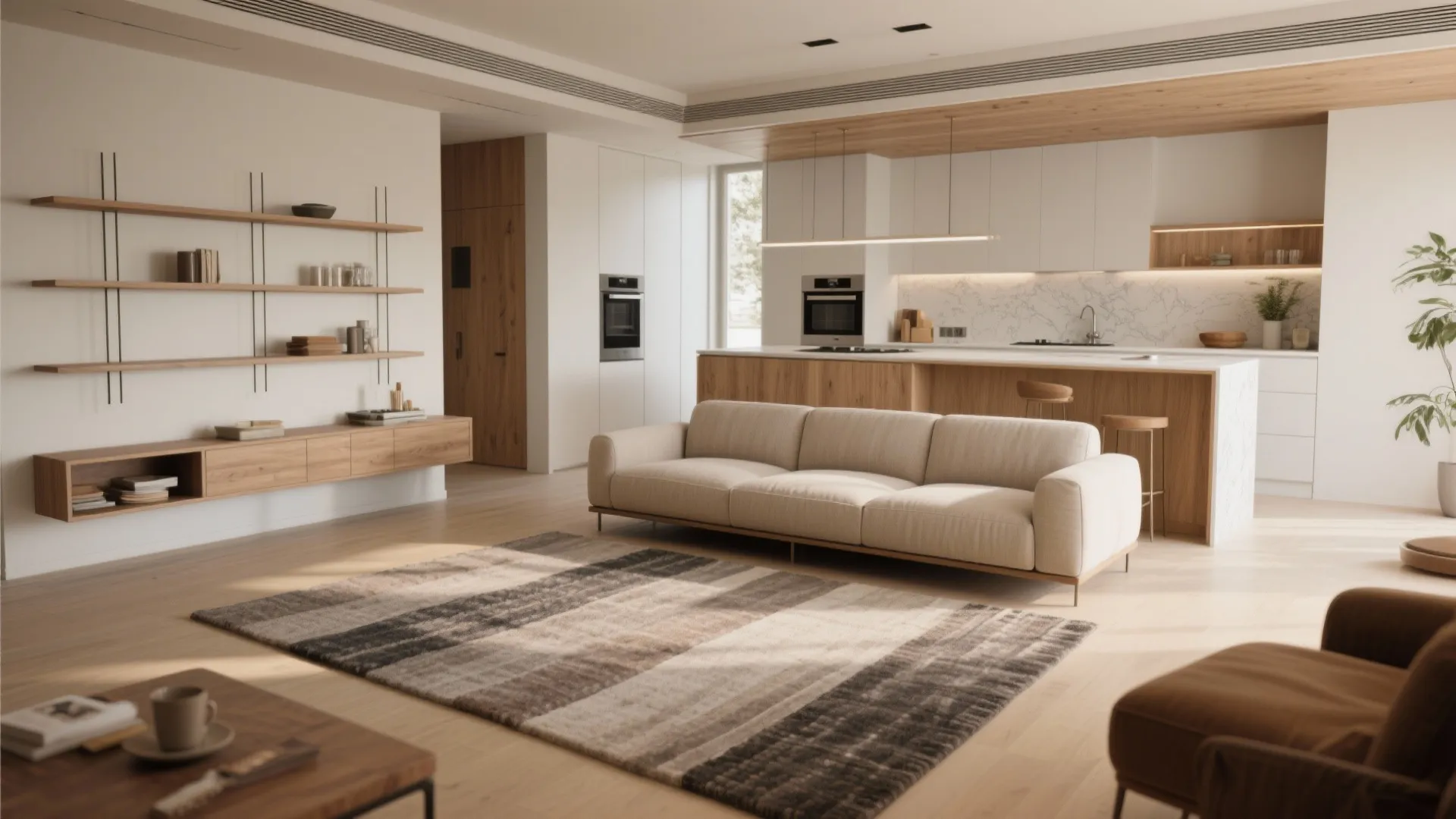 1. Zone with furniture, not walls