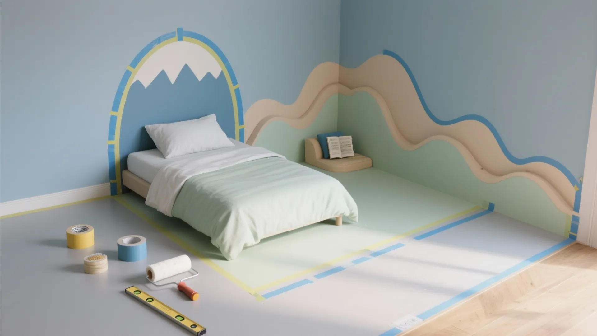 Idea 3: Color-Block Zones for Tiny Rooms