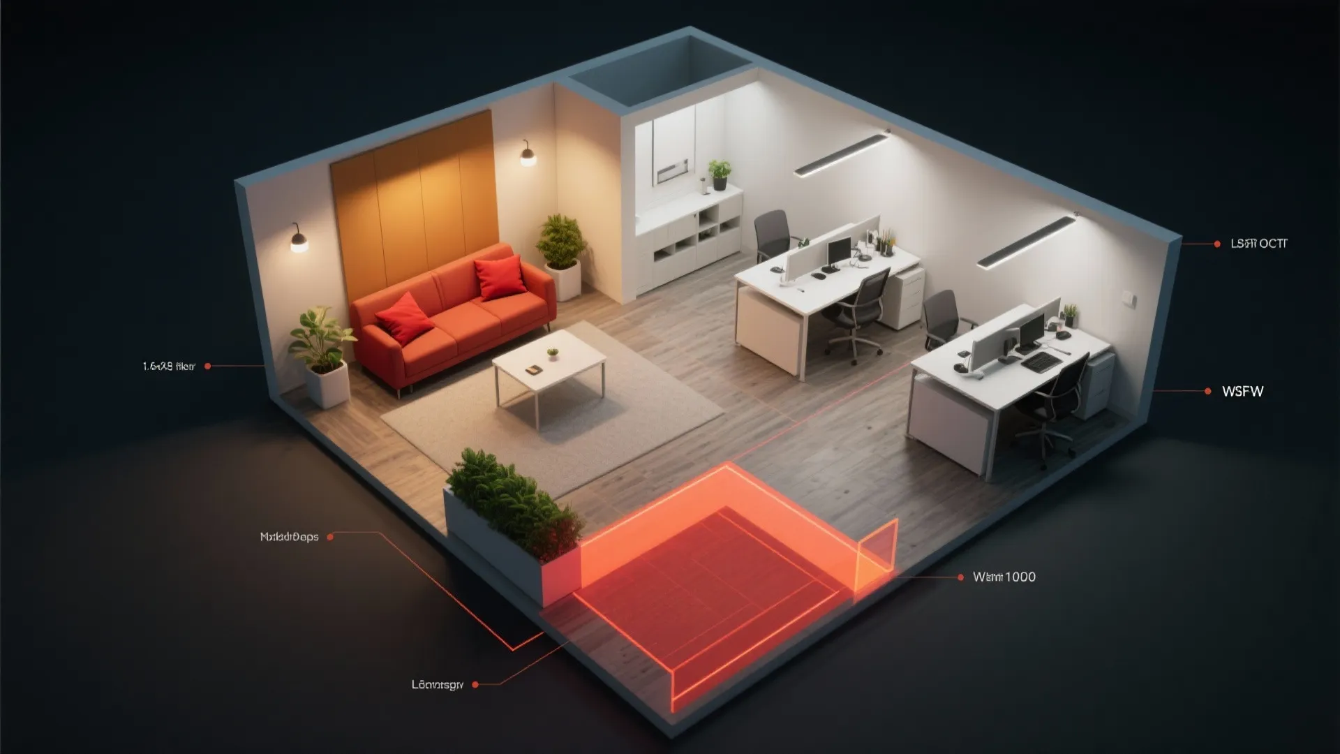 3. Zone Lighting and Color Pops