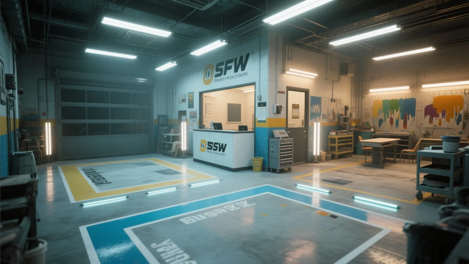 5. Zone lighting and simple floor markings