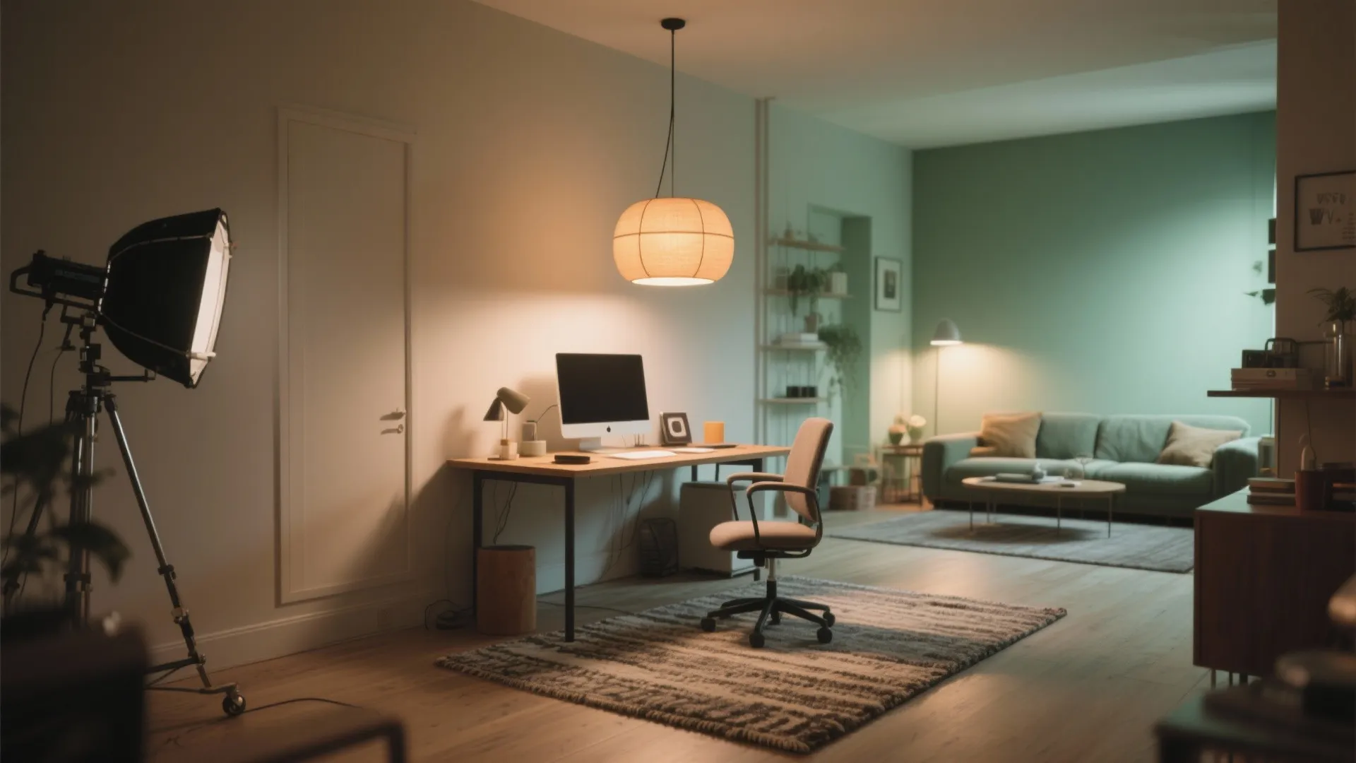 3. Define zones with light and rugs