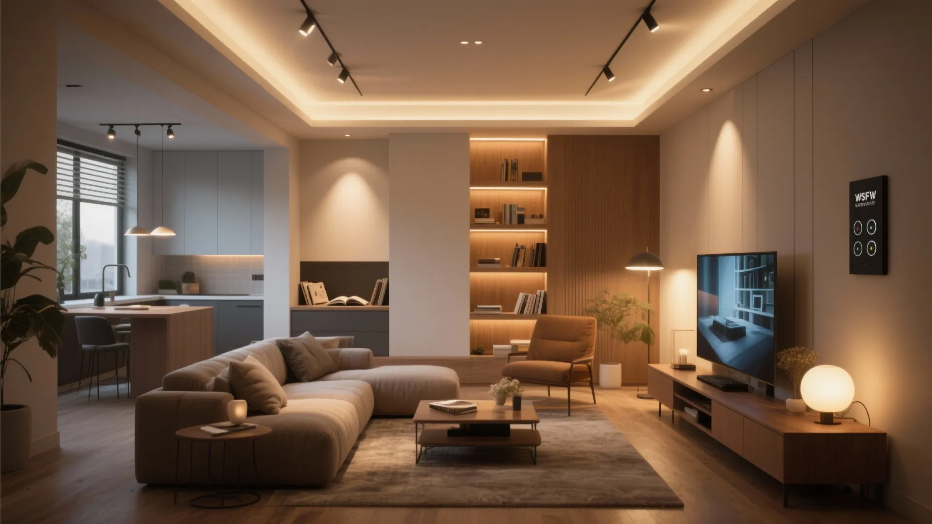 3. Zone Lighting with Adjustable Recessed Fixtures