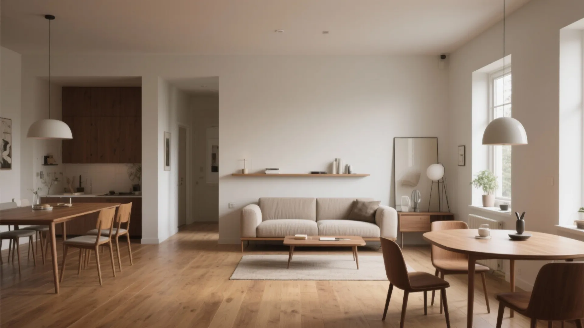 1. Define zones with low-profile furniture