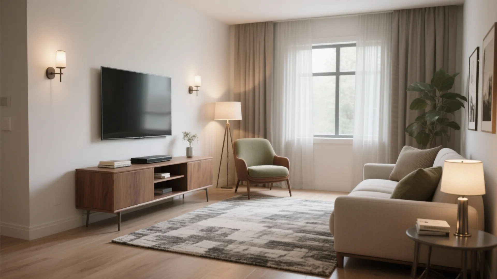 Zone the room so the TV doesn’t own it