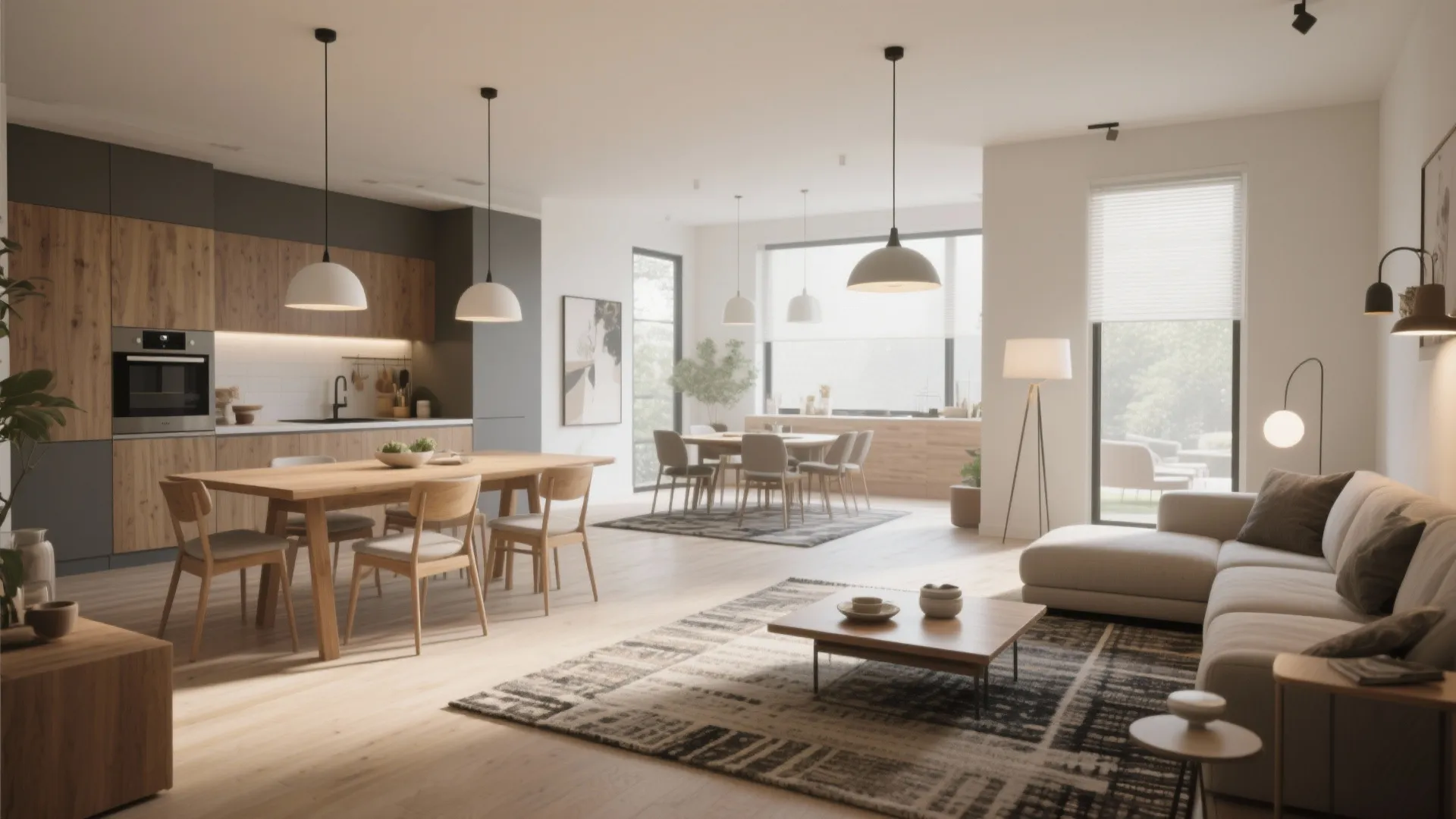 1. Zone open-plan living