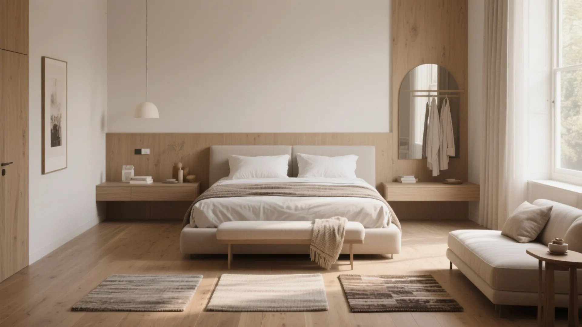 1. Zone the room with furniture and rugs