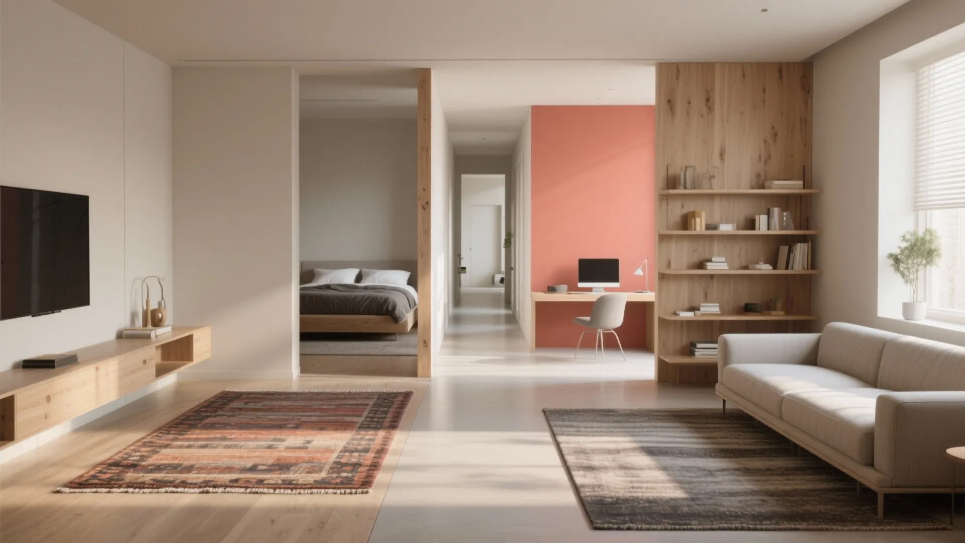 1. Zone the room without walls