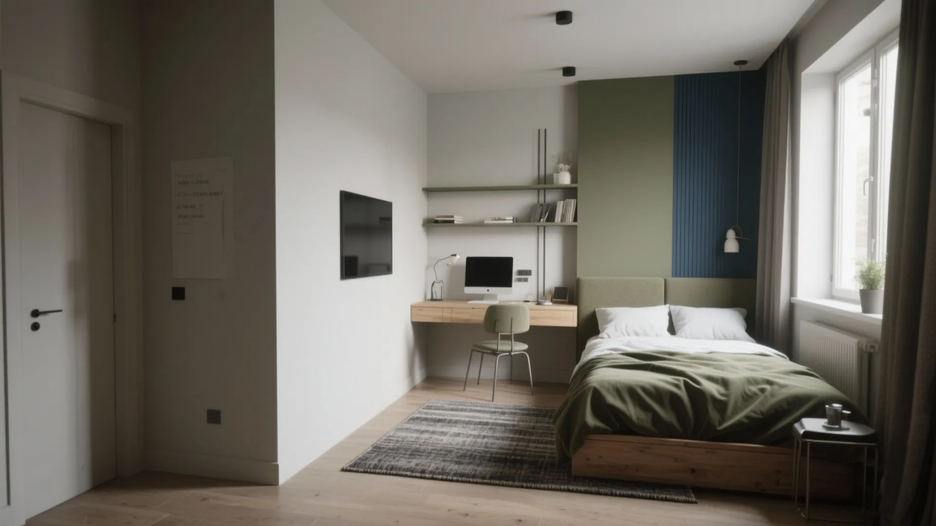 3. Define zones with rugs and low partitions