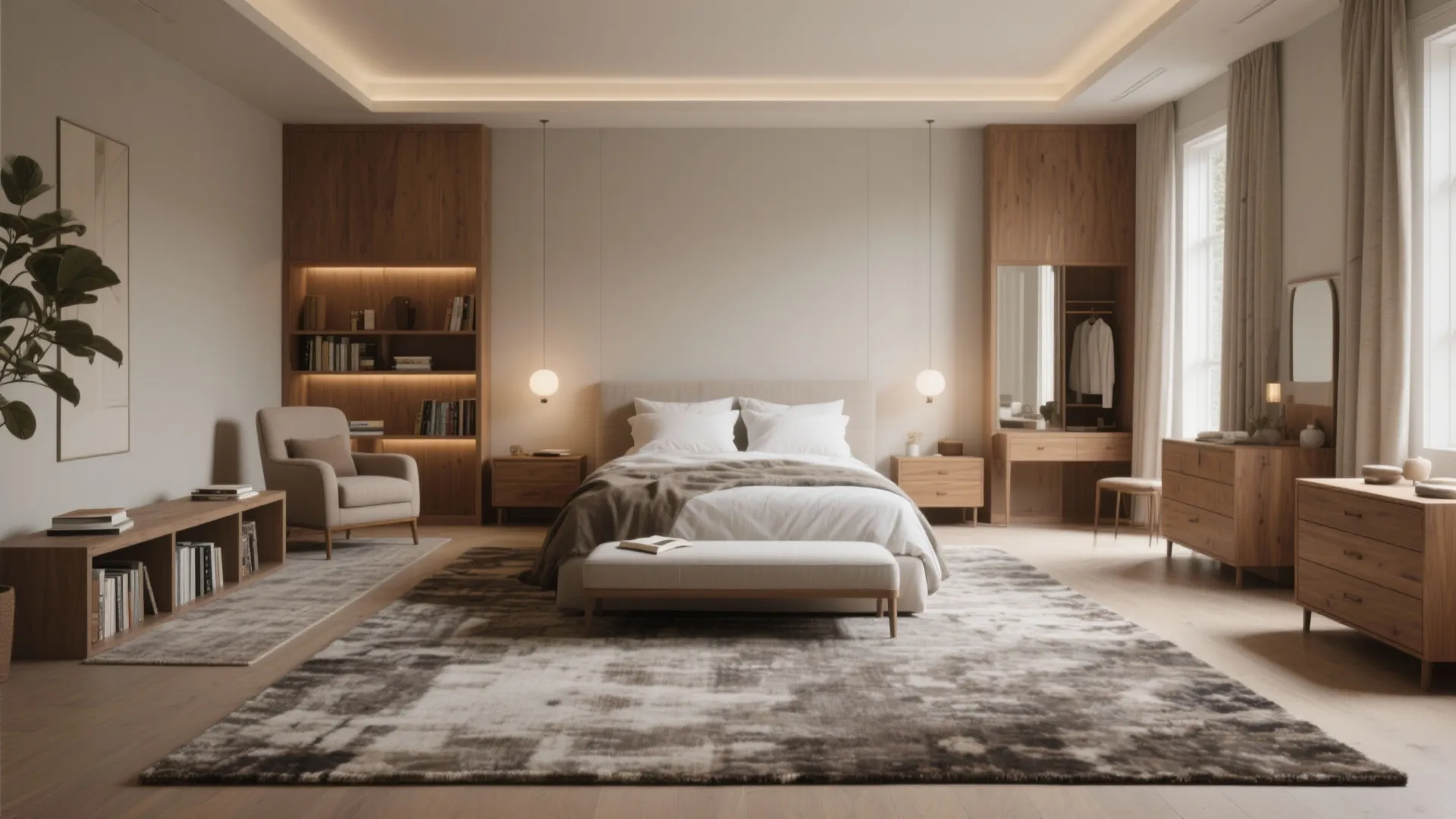 Create Distinct Zones with Rugs and Furniture Grouping